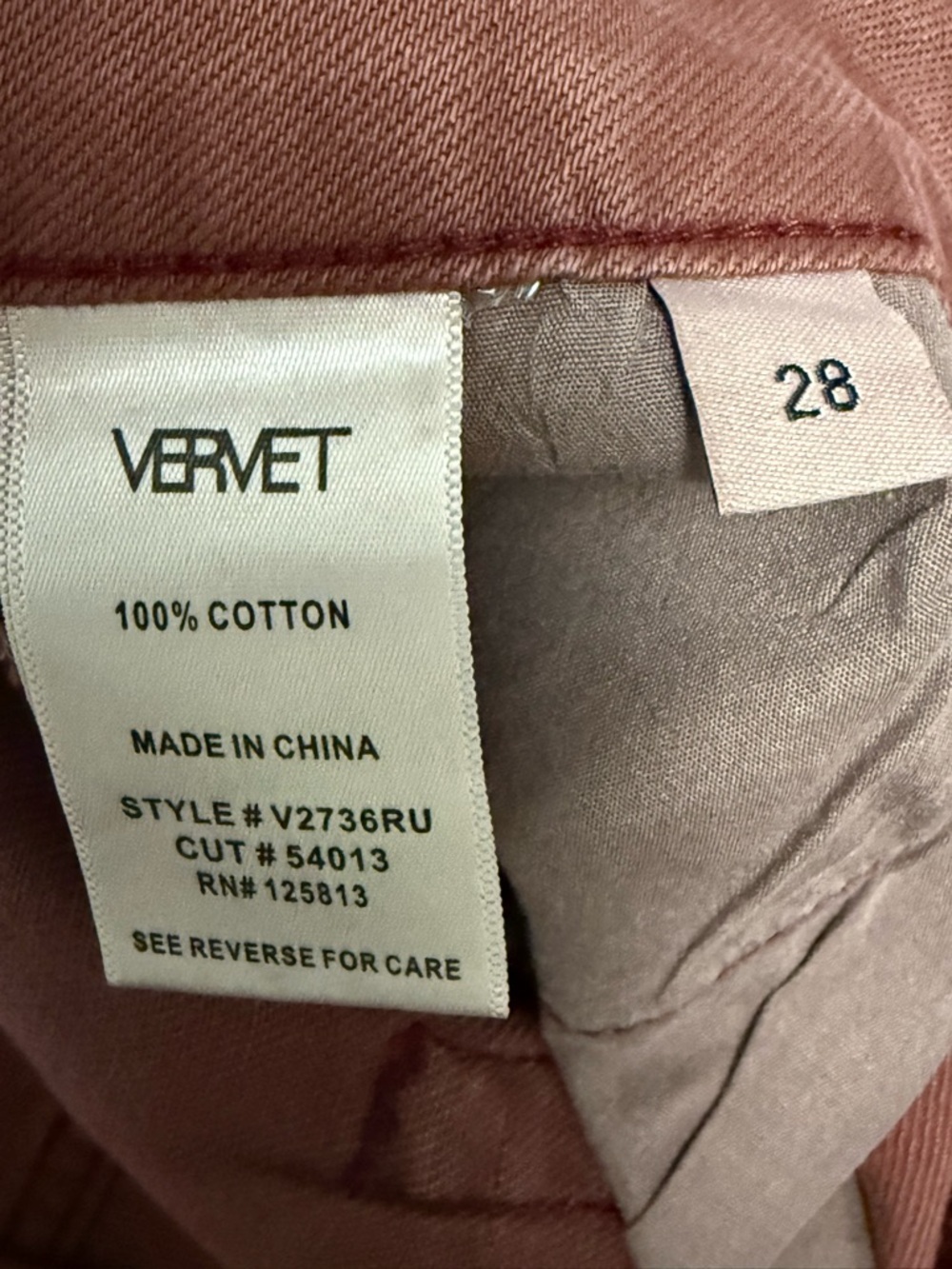 VERVET RUSSET BROWN 90S VINTAGE HIGH RISE CROP FLARE SIZE 28 - Picture 10 of 10